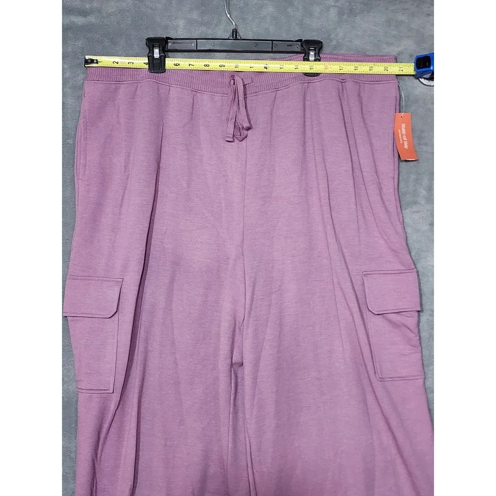 State of‎ Day Intimates Loungewear Set Cargo Pants Sweatshirt Soft Cozy XXL